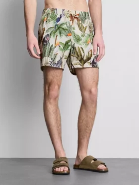 Strandshorts med jungelmønster