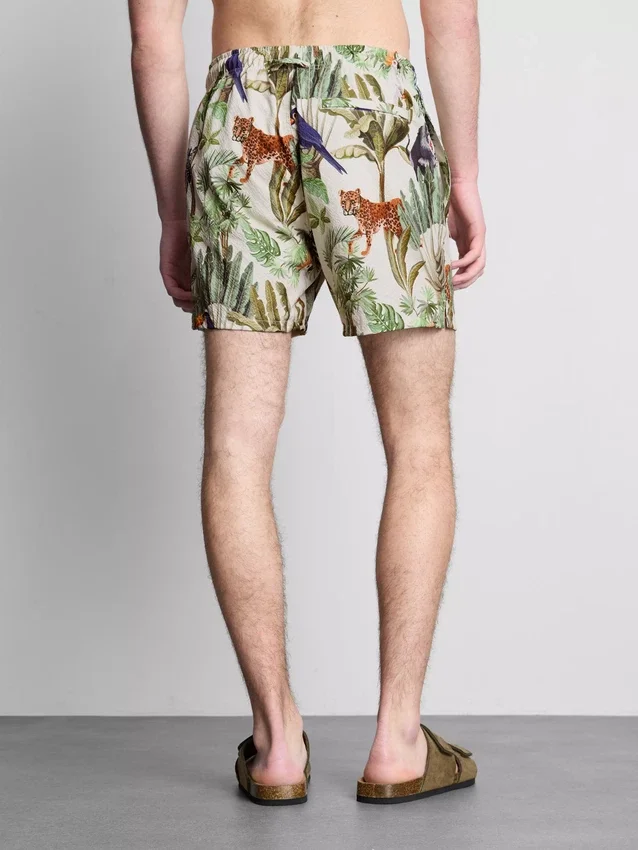 Strandshorts med jungelmønster