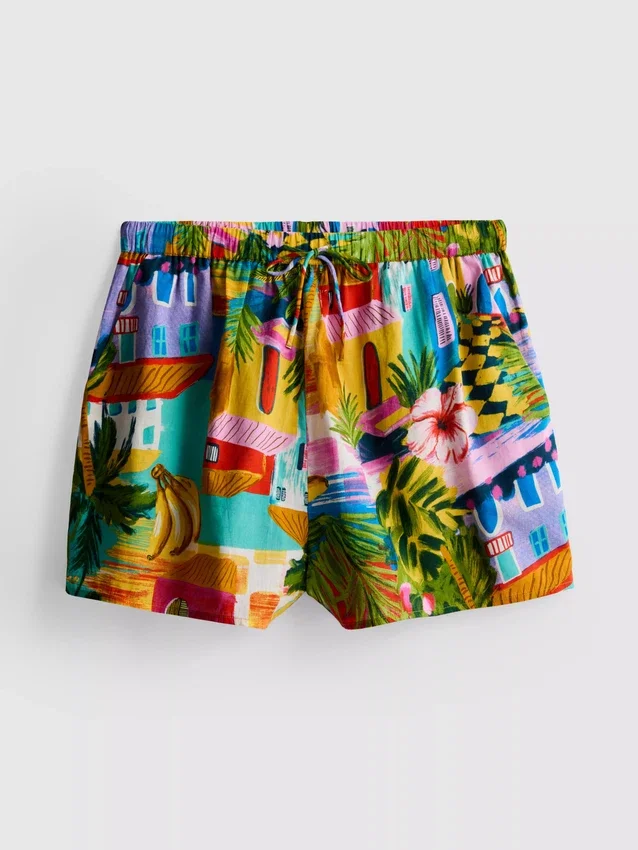 Strandshorts med trykk