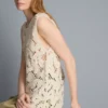 Strikket asymmetrisk heklet tank-top