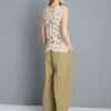 Strikket asymmetrisk heklet tank-top