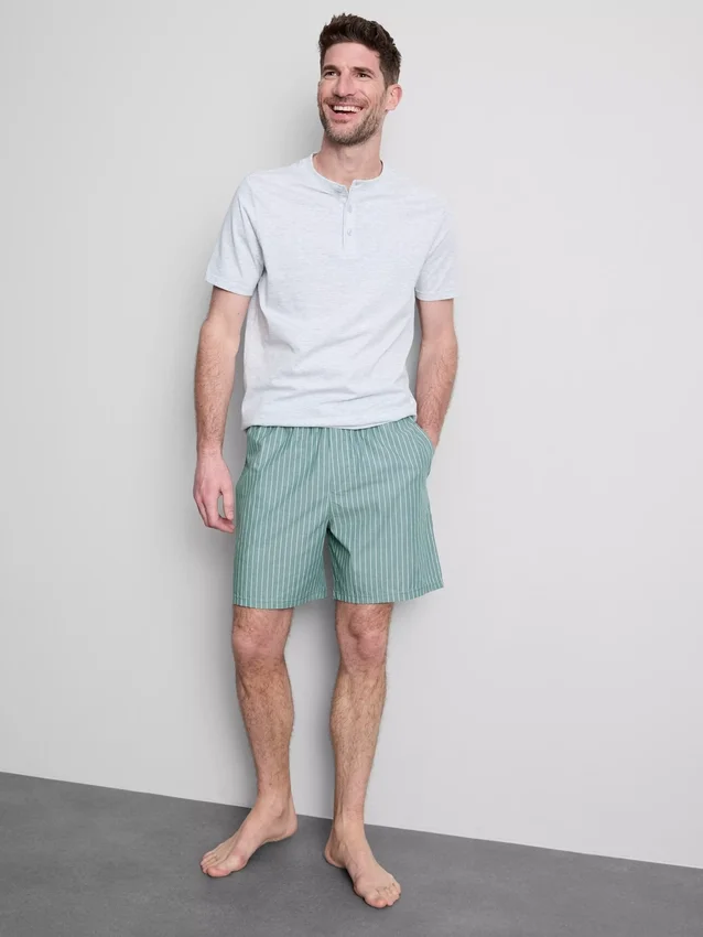 Strikket kort pyjamasett med shorts
