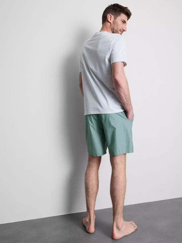 Strikket kort pyjamasett med shorts