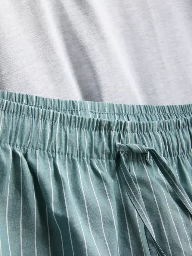 Strikket kort pyjamasett med shorts