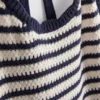 Strikket stripet halterneck-kjole