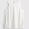 Strikket tank-top med bånd i sidene