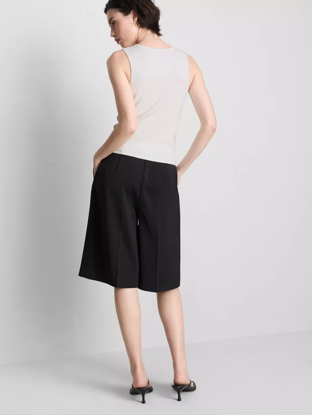 Strikket tank-top med firkantet hals