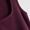 Strikket tank-top med firkantet hals