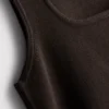 Strikket tank-top med firkantet hals