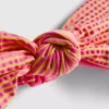 Stripet bandeau-bikinitopp med knutedetaljer