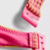 Stripet bandeau-bikinitopp med knutedetaljer