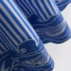 Stripet brodert maxikjole