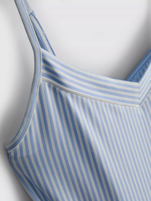 Stripet cami-pysjamaser med korte bukser
