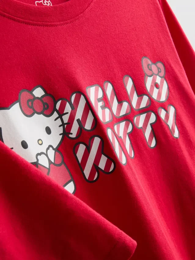 Stripet Hello Kitty-pysjamassett