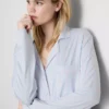 Stripet oversized nattkjole i boyfriend-stil