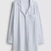 Stripet oversized nattkjole i boyfriend-stil