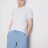 Stripet pysjamassett med korte shorts