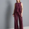 Stripet topp med peplum-kant