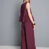 Stripet topp med peplum-kant