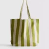 Stripet totebag i kanvas