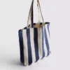 Stripet totebag i kanvas