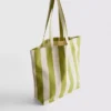 Stripet totebag i kanvas