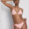 Stripet trekantet bikinitopp med sjøstjernemønster