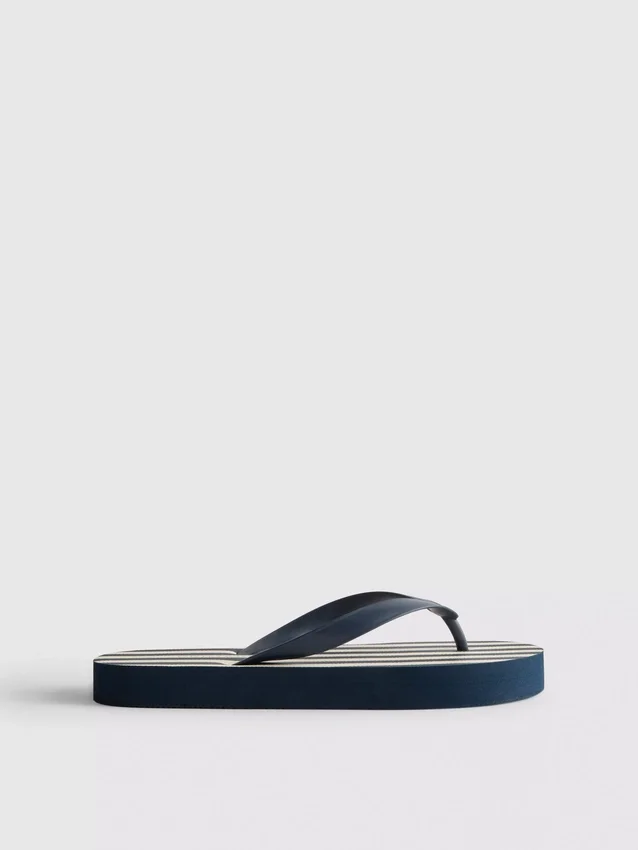 Stripete flatform-flip-flops