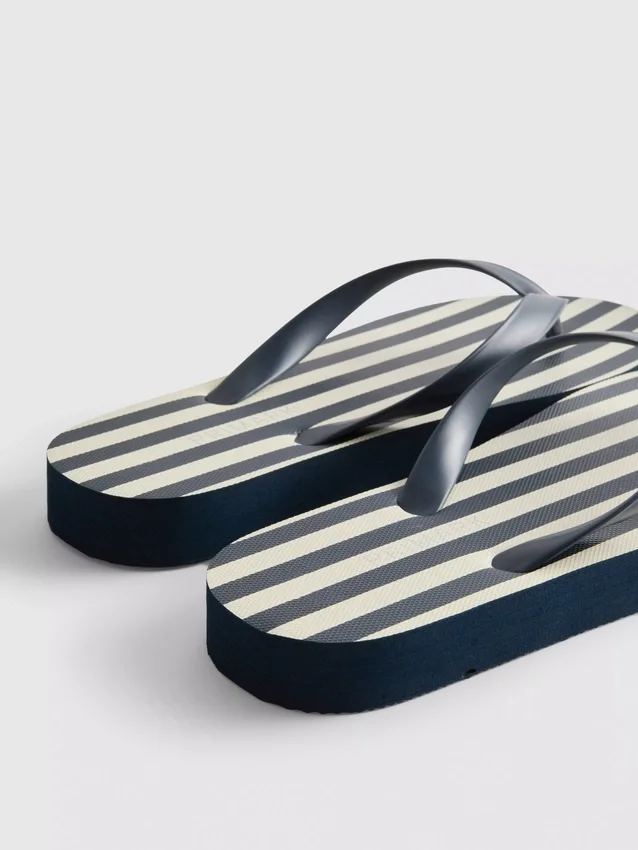 Stripete flatform-flip-flops