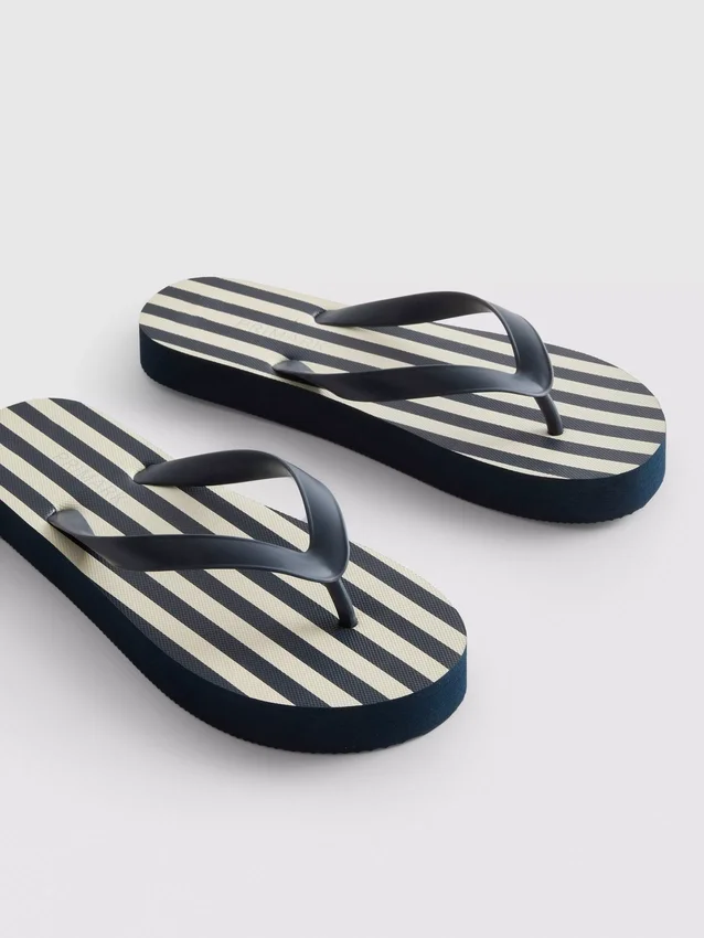 Stripete flatform-flip-flops