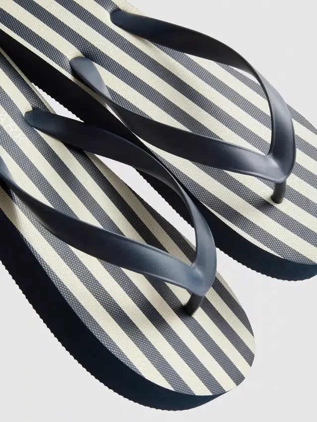 Stripete flatform-flip-flops