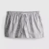 Stripete oxford-shorts med høy midje