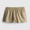 Stripete oxford-shorts med høy midje