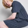 Stripete pysjamaser-shorts