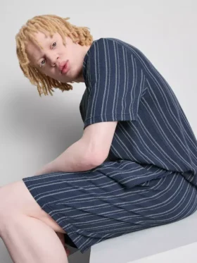 Stripete pysjamaser-shorts