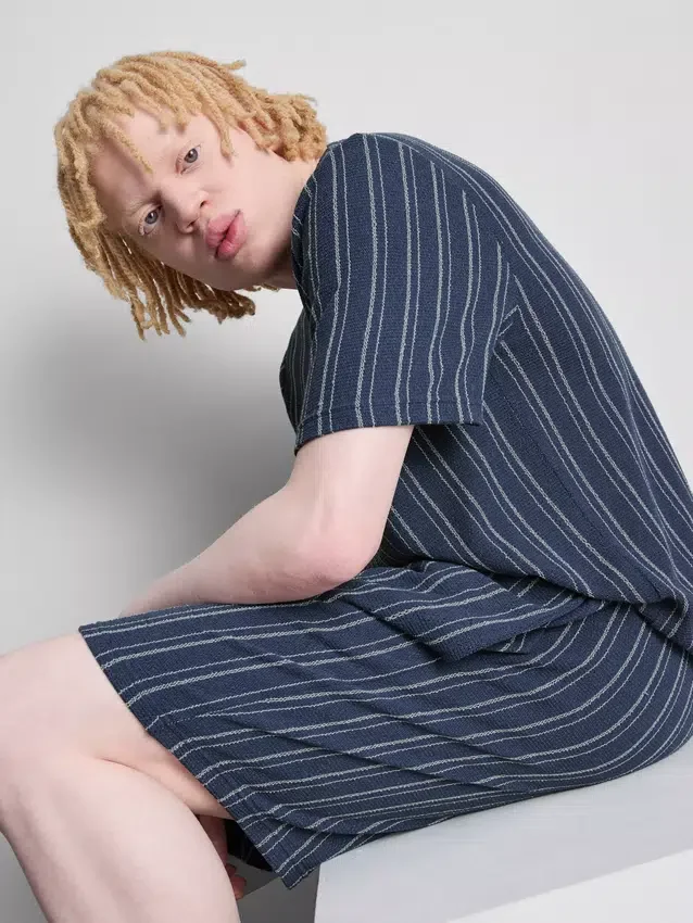 Stripete pysjamaser-shorts