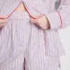 Stripete pysjamaser-shorts i bomull