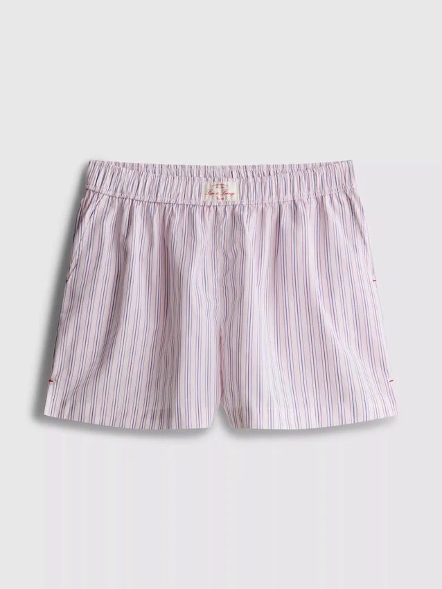 Stripete pysjamaser-shorts i bomull