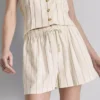 Stripete shorts i bomullsblanding