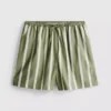 Stripete shorts i bomullspoplin