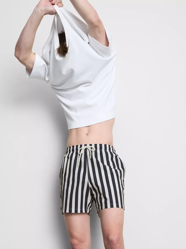 Stripete shorts i dekksstol-stil