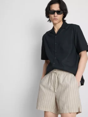 Stripete shorts i linblanding