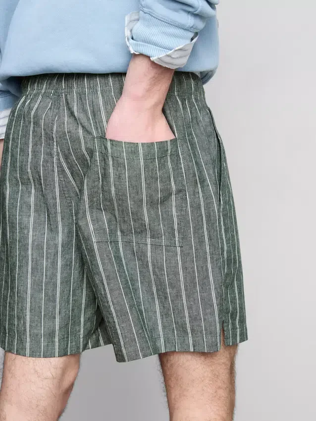Stripete shorts i linblanding