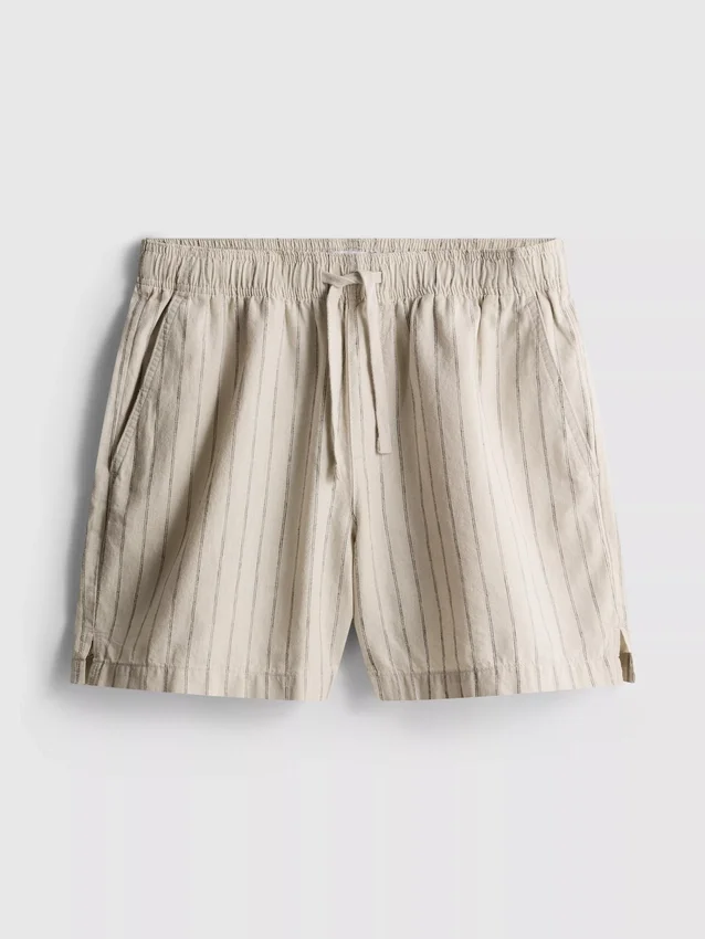 Stripete shorts i linblanding