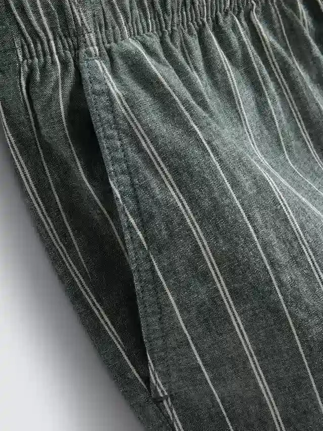 Stripete shorts i linblanding