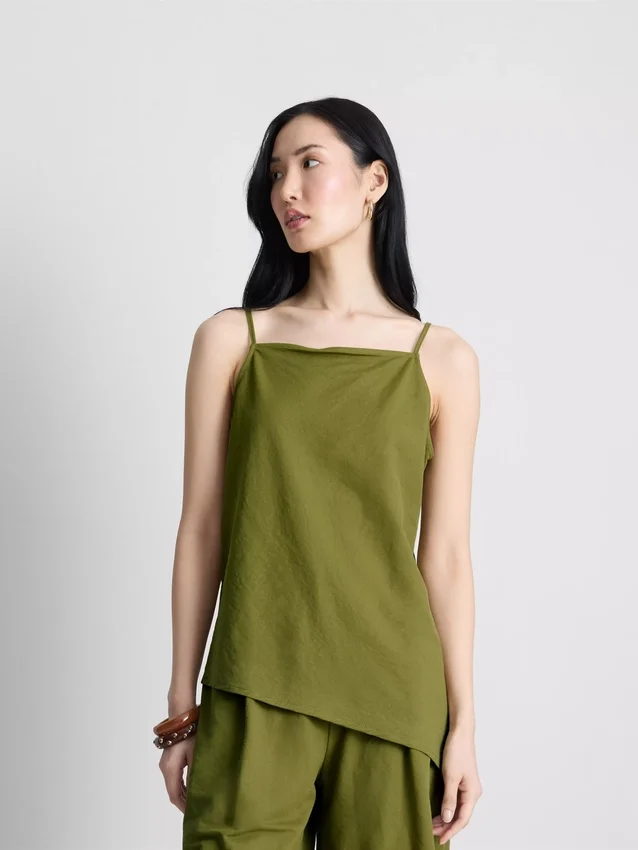 Strukturert lang cami-top