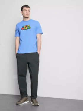Super Mario-skjorte i bomull med grafisk trykk