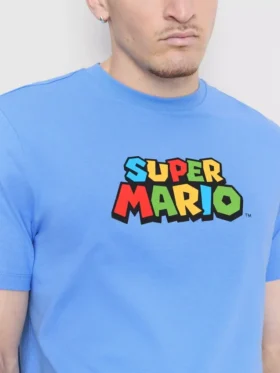 Super Mario-skjorte i bomull med grafisk trykk