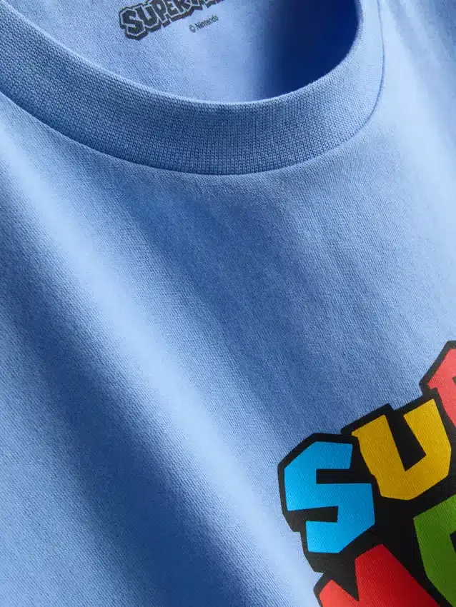Super Mario-skjorte i bomull med grafisk trykk