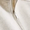 Sweatshirt i bomullsblanding med halv glidelås